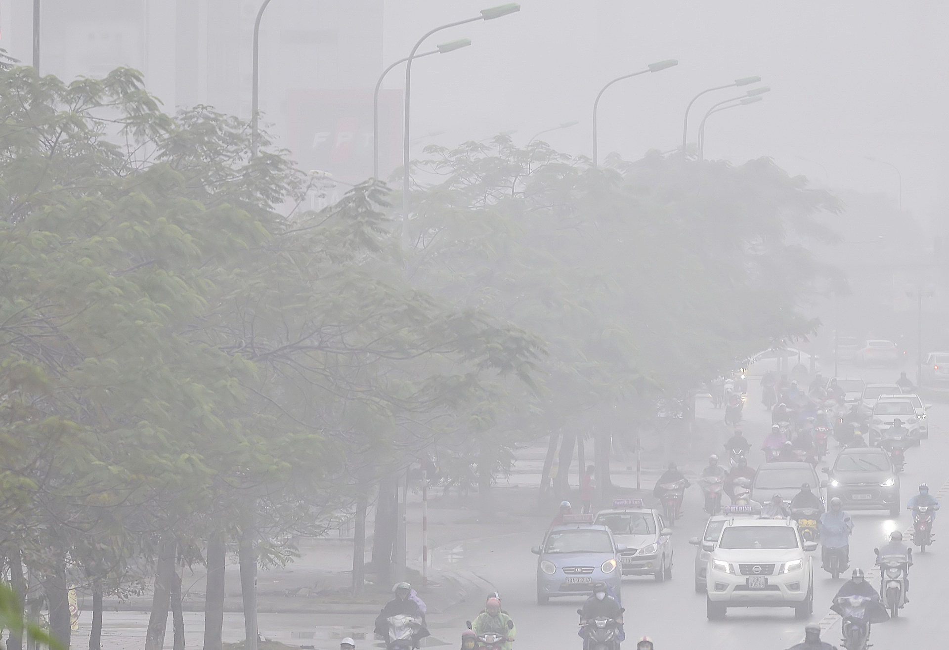 suong mu bao phu Ha Noi anh 1