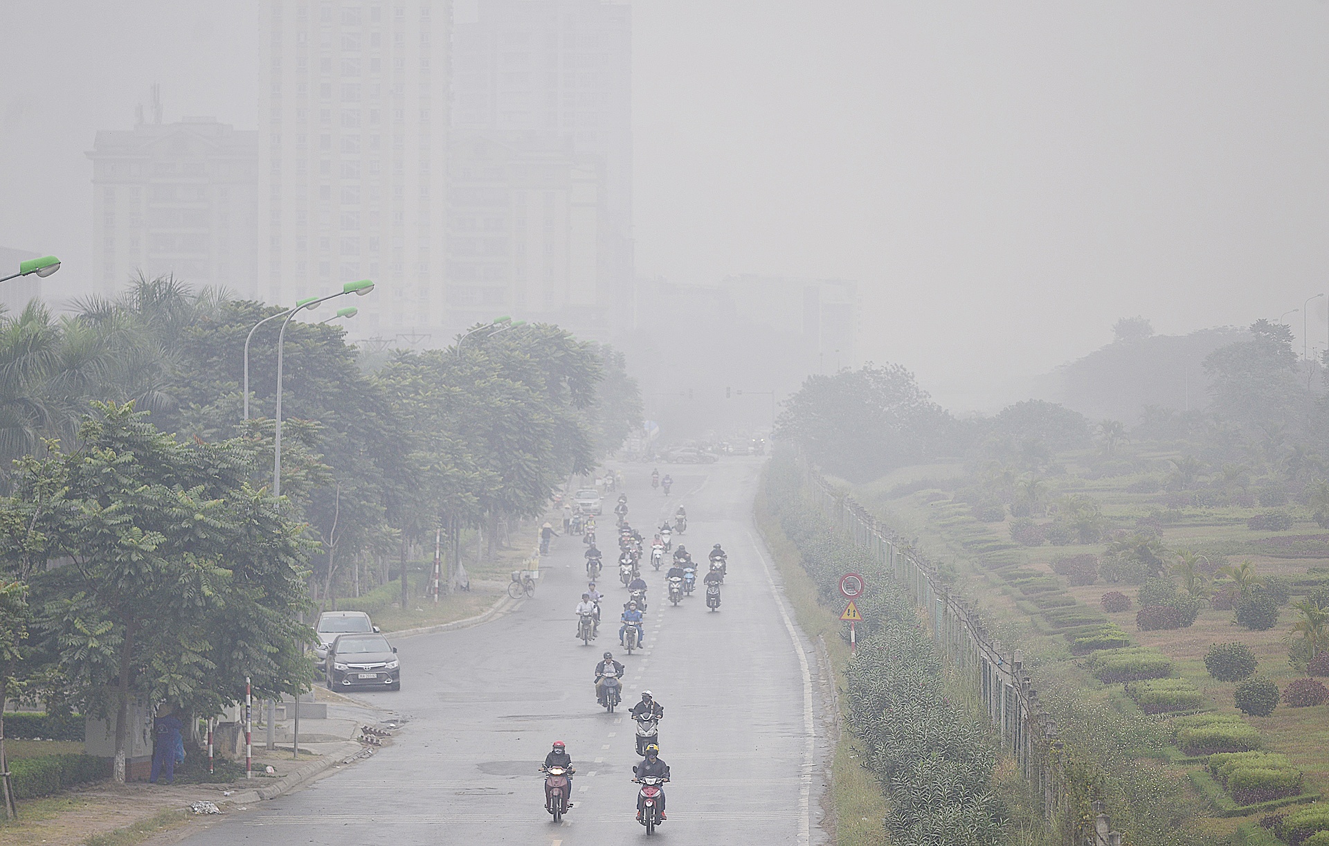 suong mu bao phu Ha Noi anh 5