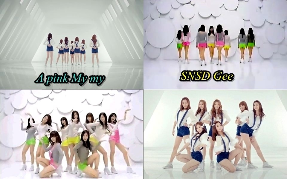 Ca khúc My My (2011) của Apink trùng hợp về hình tượng và một số đoạn vũ đạo với hit lớn Gee