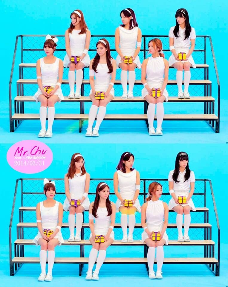 Apink sắp phát hành ca khúc Mr. Chu. Các cô gái chọn hình tượng khỏe khắn, pha lẫn nét tinh nghịch, đáng yêu trên sân bóng tennis. Ảnh: 