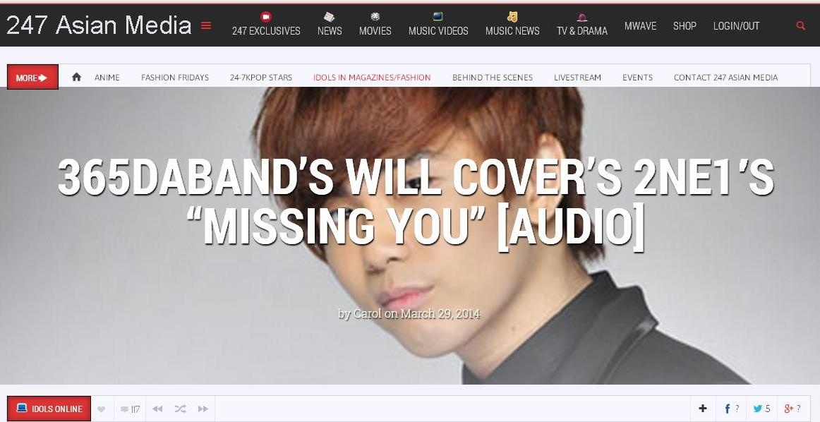 Hình ảnh Will trên trang Asian Media.