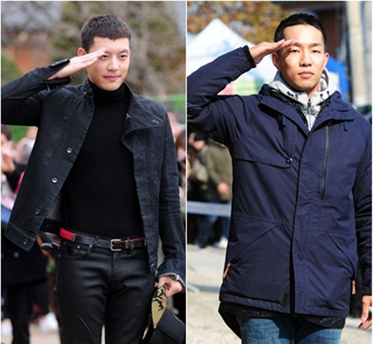 Se7en (trái), Sangchu từng bị phạt vì lỗi uống rượu và đi quán massage trong lúc tại ngũ. Ảnh: TVDaily