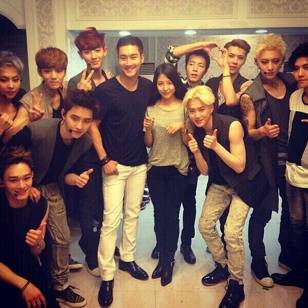 BoA đi xem cùng Siwon và Donghae. Ảnh: instagram