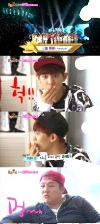 Các thành viên Roommate ngạc nhiên khi 4minute giành chiến thắng. Ảnh: nettizenbuzz