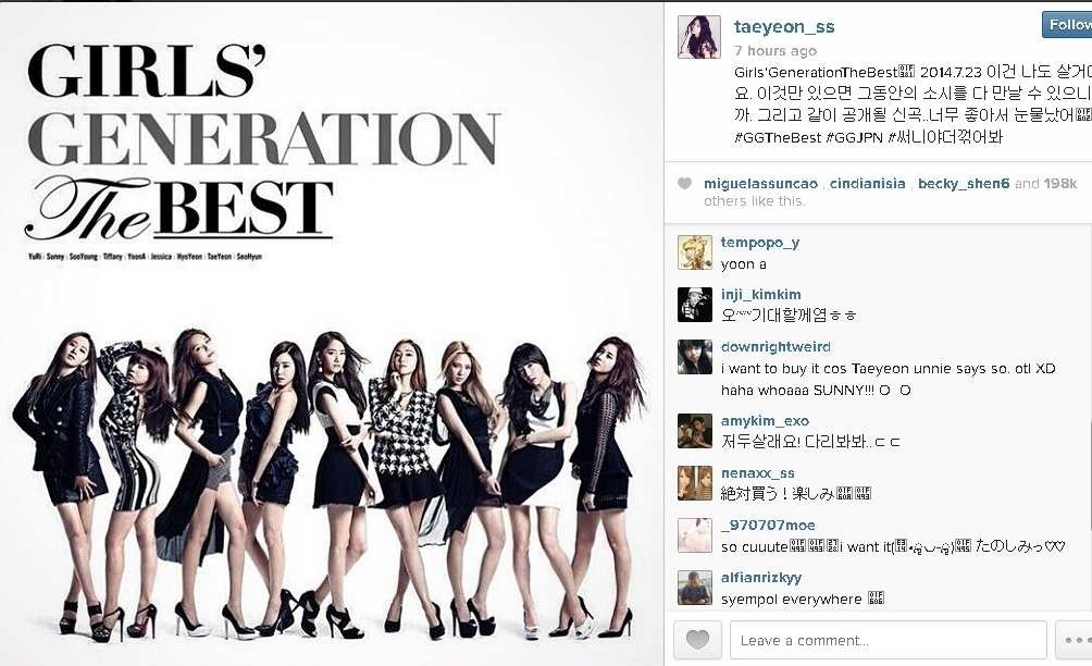 Taeyeon khoe album tổng hợp sắp ra lò qua mạng xã hội. Ảnh: instagram