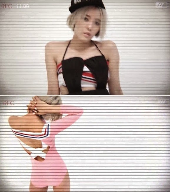 Dù không khẳng định concept sexy, nhưng phục trang của Hyomin trong teaser rất táo bạo. Ảnh: dkpopnews