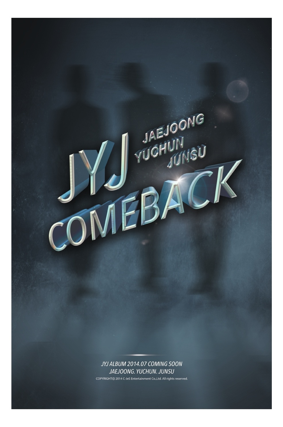 Poster quảng cáo cho album của JYJ xuất hiện trên báo Hàn. Ảnh: onehallyu