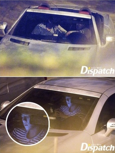 Ảnh hẹn hò bí mật của Taeyeon và Baekhyun lộ trên Dispatch. Ảnh: dispatch