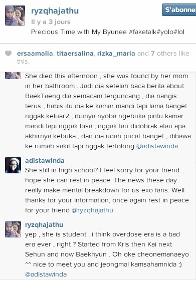 Người tự nhận là bạn của cô gái xấu số kể lại câu chuyện trên mạng. Ảnh: instagram