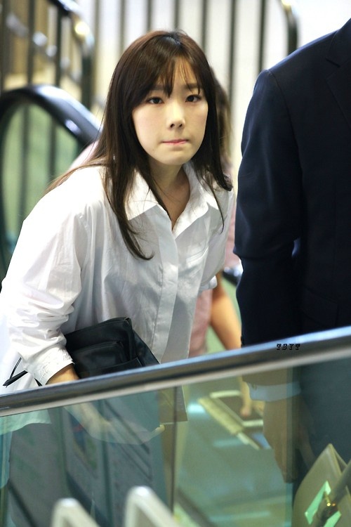 Taeyeon ăn mặc khá đơn giản. Ảnh: tumblr