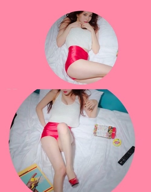 Cô nàng tiếp tục đốt mắt fan trong clip mới tung ra. Ảnh: soompi