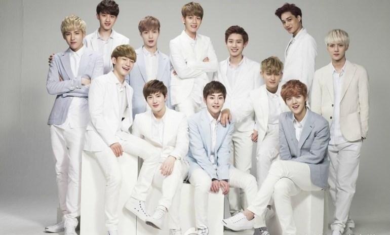 EXO là nhóm nhạc nam đang lên tại Hàn Quốc. Ảnh: img