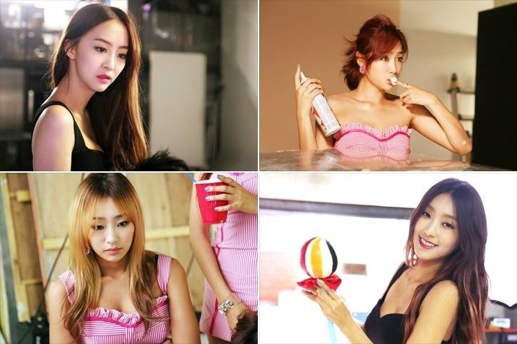 SISTAR không quên chiêu đãi fan thêm một số ảnh hậu trường nóng bỏng. Ảnh: facebook