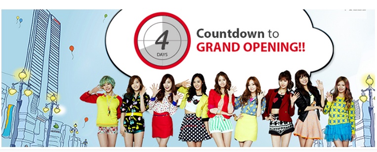 Hình ảnh nhóm SNSD trên trang chính thức của ban tổ chức.