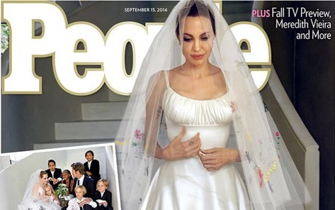 Lo anh cuoi dau tien cua Brad Pitt va Angelina Jolie hinh anh