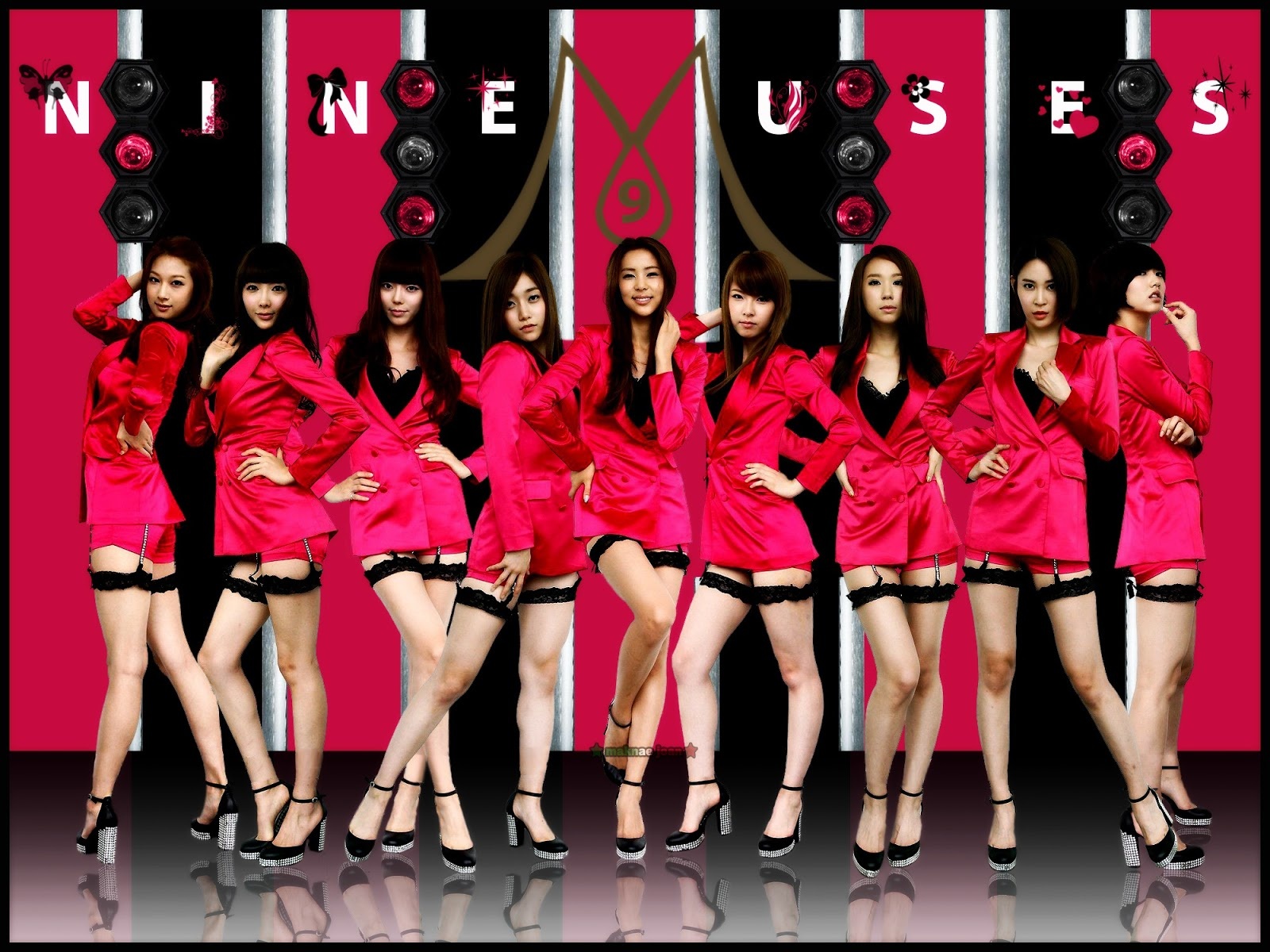 Nine Muses hoạt động từ năm 2010. Sau vài lần biến động nhân sự, hiện tại Nine Muses