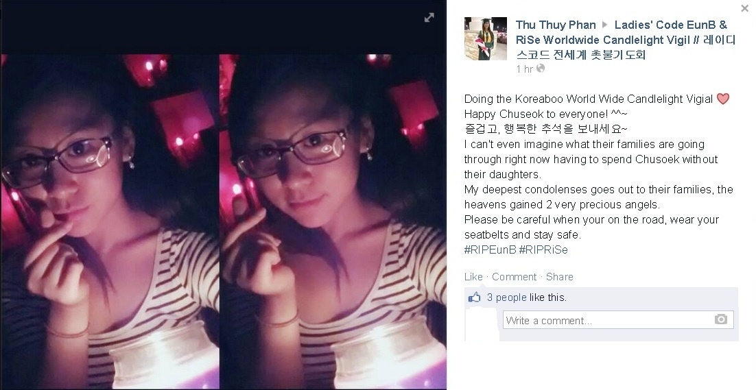 Lời chia buồn từ một fan Việt ở Mỹ.