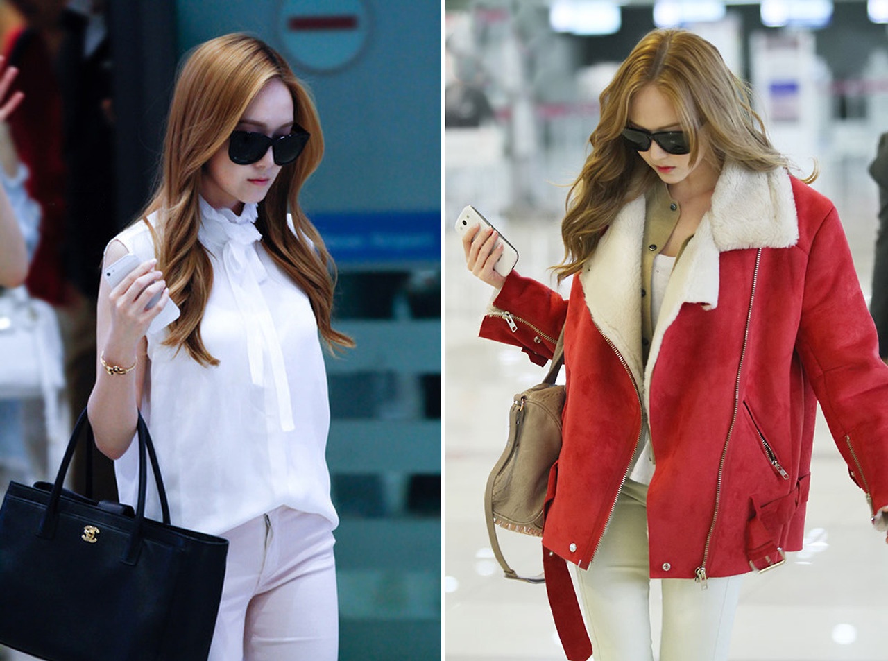 Công chúng Hàn rất ưa chuộng thời trang sân bay của Jessica. 