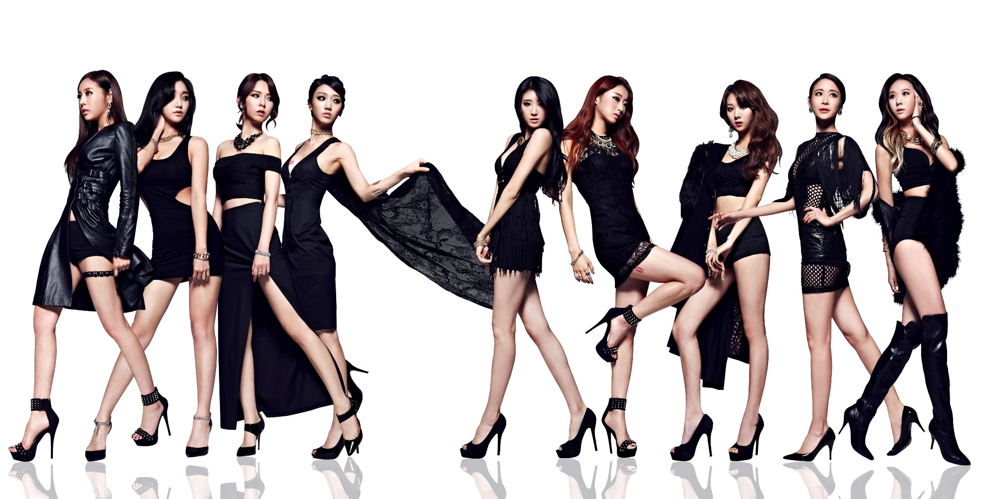 Nine Muses gồm 9 cô gái với ngoại hình đồng đều.