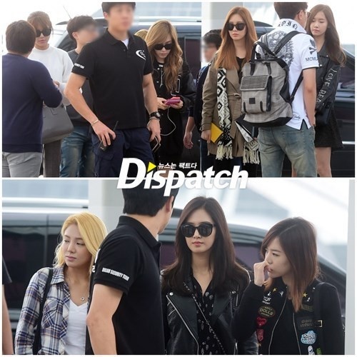 8 người còn lại trong SNSD tại sân bay lên đường sang Trung Quốc sáng 30/9.
