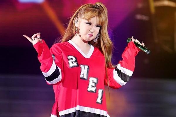 Park Bom (2NE1) nguong vi lo do lot tren san khau hinh anh