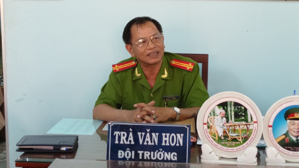 Trung tá Trà Văn Hon - Đội trưởng Đội cảnh sát điều tra tội phạm về trật tự xã hội công an huyện Củ Chi.
