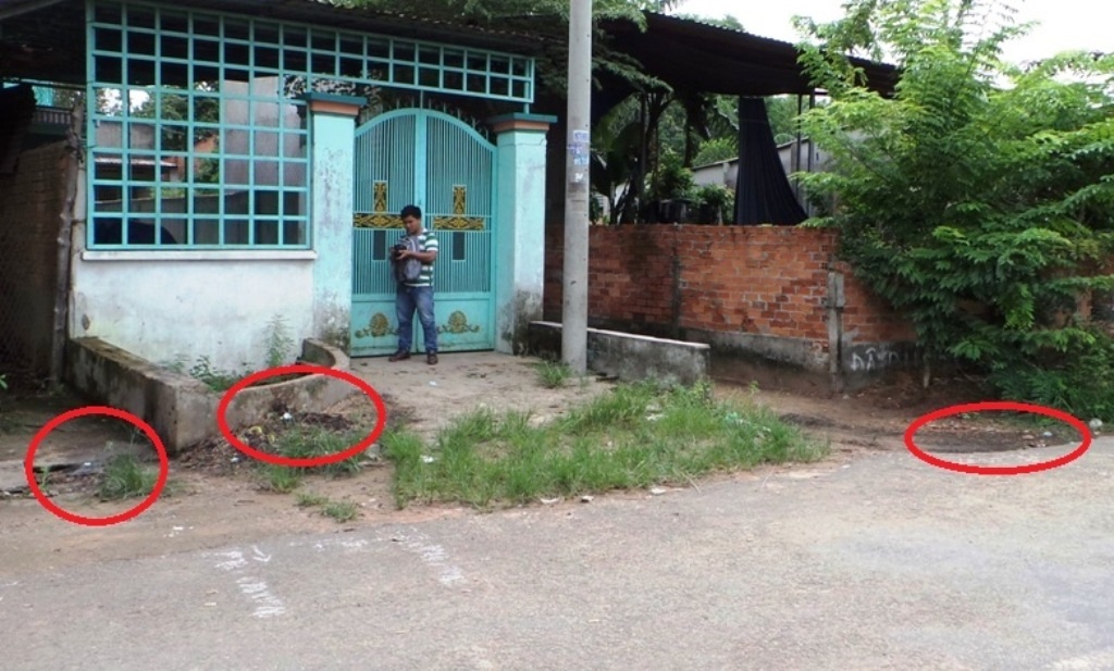 Khu vực nơi các anh Bảo, Hữu, Phương bị nhóm 