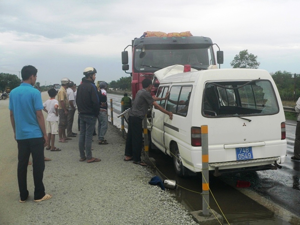 Hiện trường vụ tai nạn.