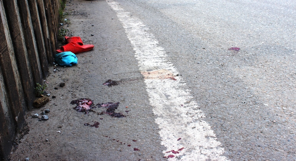 Nơi bà Dung bị xe cán trọng thương và tử vong trong bệnh viện.