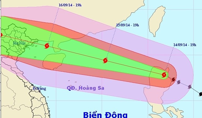 VTV: Bao Kalmaegi tang 5 cap, huong ve Quang Ninh-Hai Phong hinh anh
