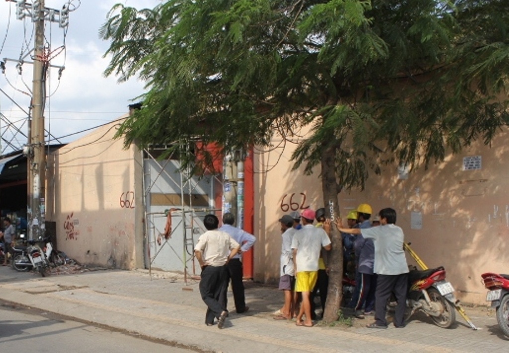 Hiện trường nơi ông Long bị tai nạn lao động.