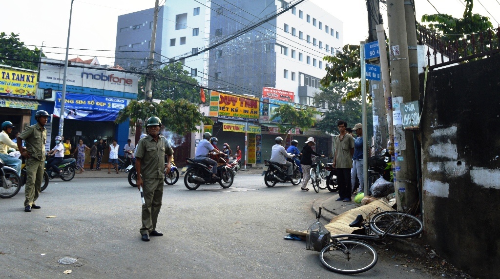 Hiện trường nơi cụ Mách gục chết khi ngồi nghỉ mệt.