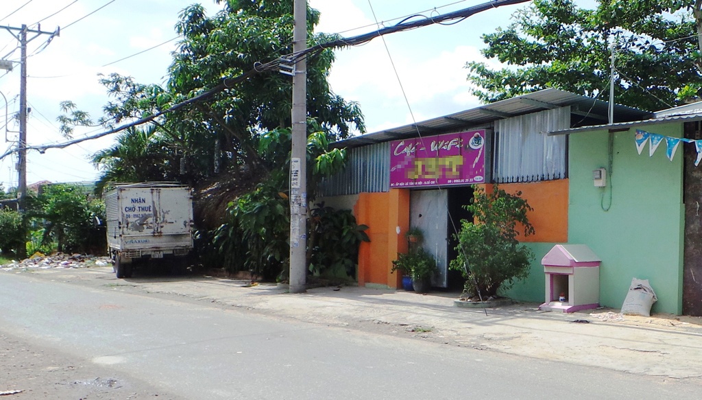 Hiện trường trước quán nhậu, karaoke nơi anh Siêng bị đánh hội đồng đến chết.