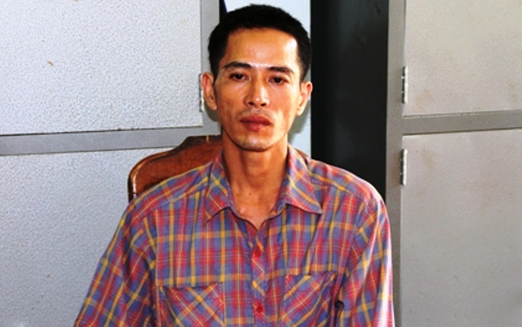 Nguyễn Văn Ca tại công an huyện Tân Châu.