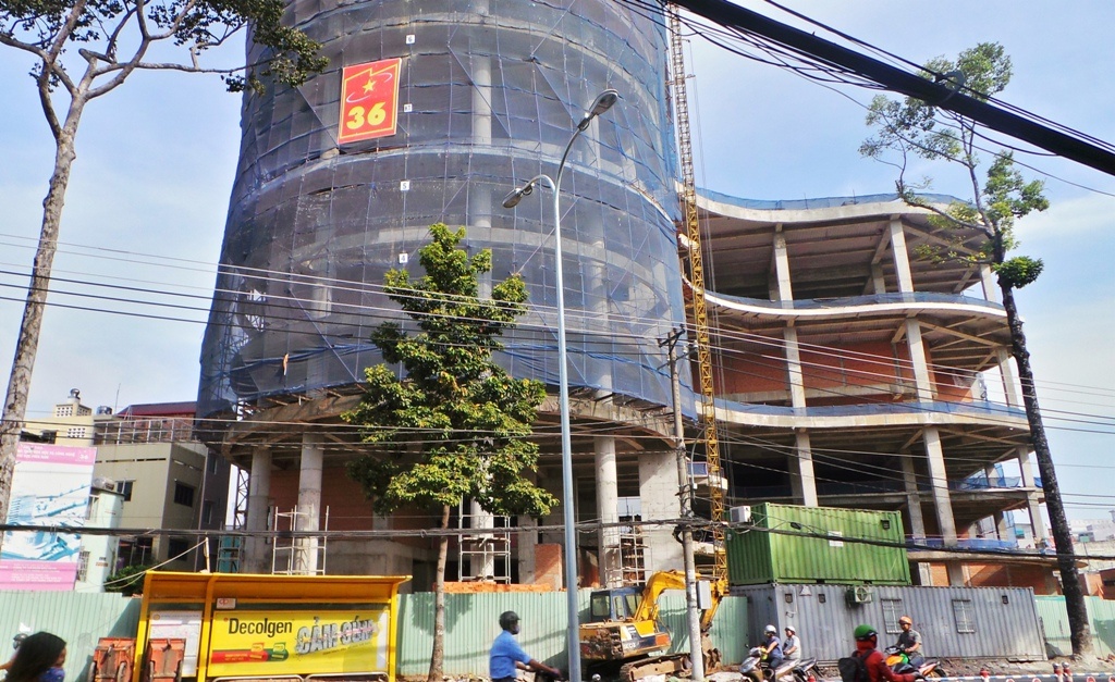 Toà nhà Trung tâm Thông tin Khoa học & Công nghệ Khu vực phía Nam - công trình nơi xảy ra vụ tai nạn lao động.