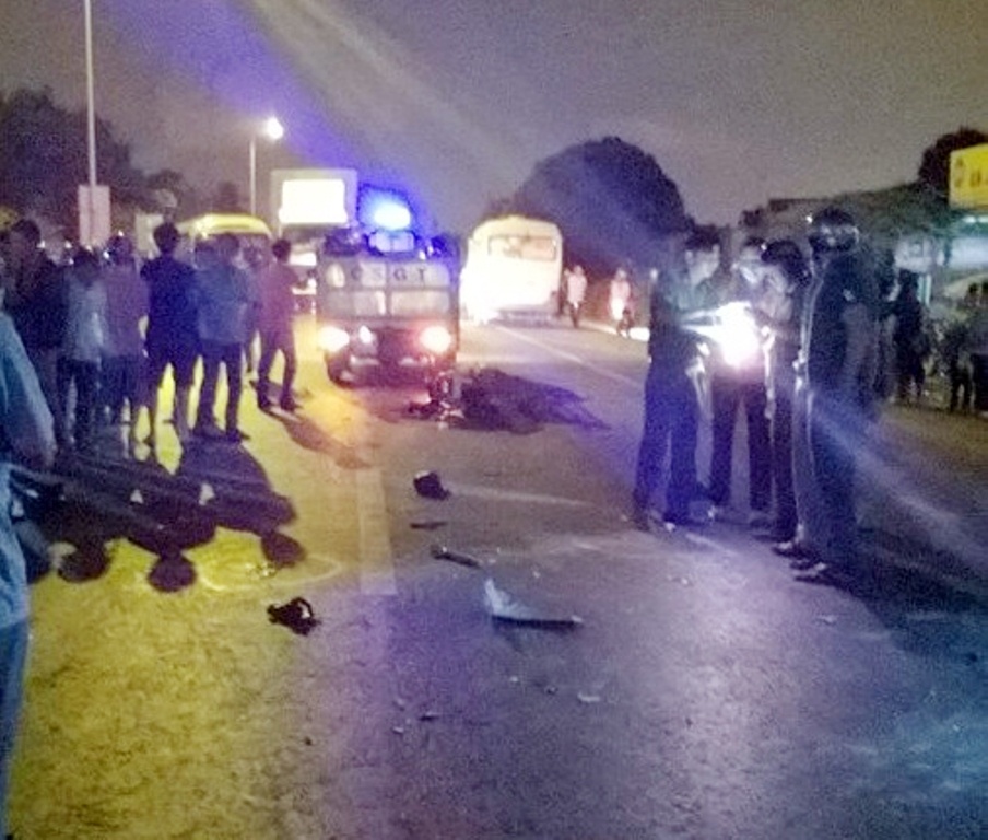 Hiện trường vụ tai nạn.