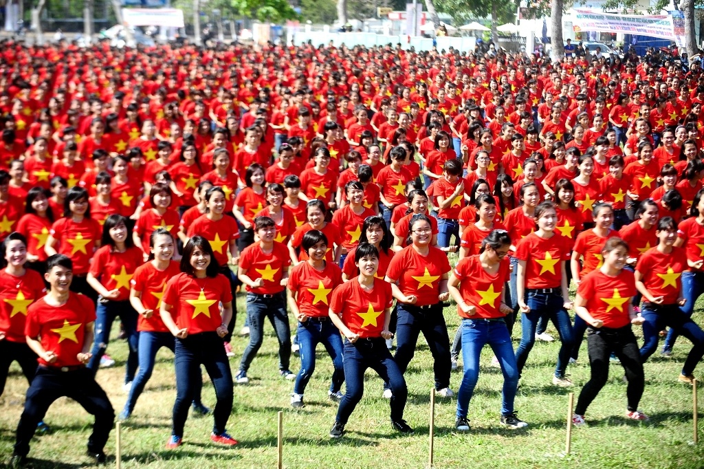 5.500 ban tre dong dien man vo thuat trong ngay hoi hinh anh