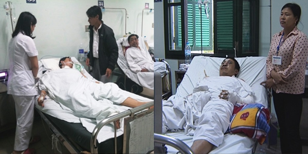 Tình trạng sức khỏe của 2 bệnh nhân Hoàng Văn Tuân (trái) và Trần Văn Bằng (phải) đã ổn định.