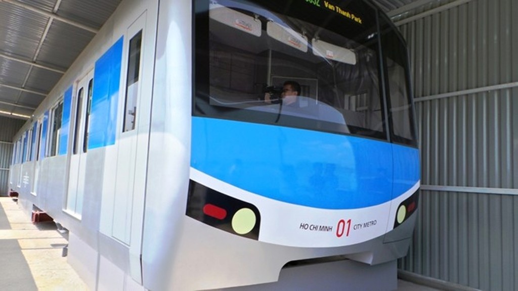 Mô hình tàu điện ngầm đang trưng bày tại bãi đúc ngầm trên đường số 1, phường Long Bình, quận 9, TP HCM.