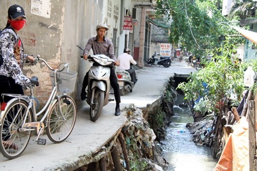 Con muong 'tu than' trong khu dan cu o Sai Gon hinh anh