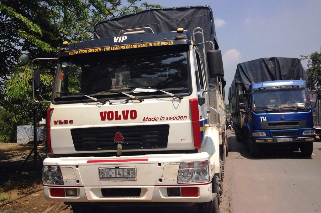 Chiếc xe tải cán chết bé Anh Hào.