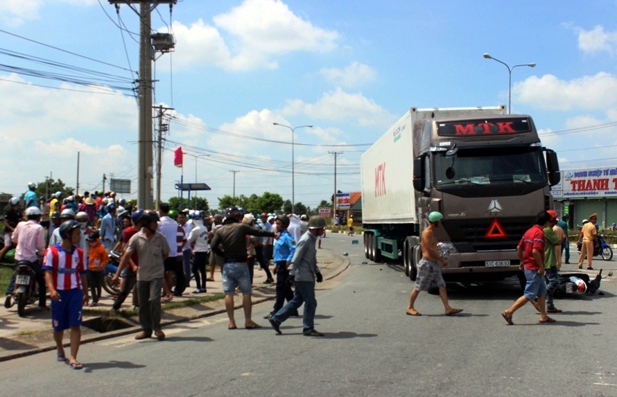 Hiện trường vụ tai nạn.