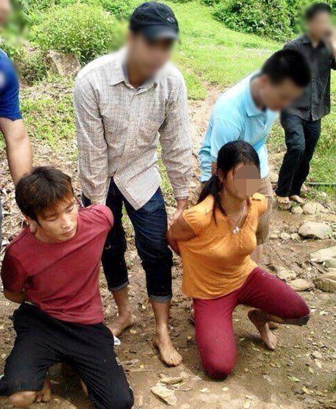 Hai nghi phạm Đặng Văn Hùng và Nguyễn Thị Hán bị bắt giữ.