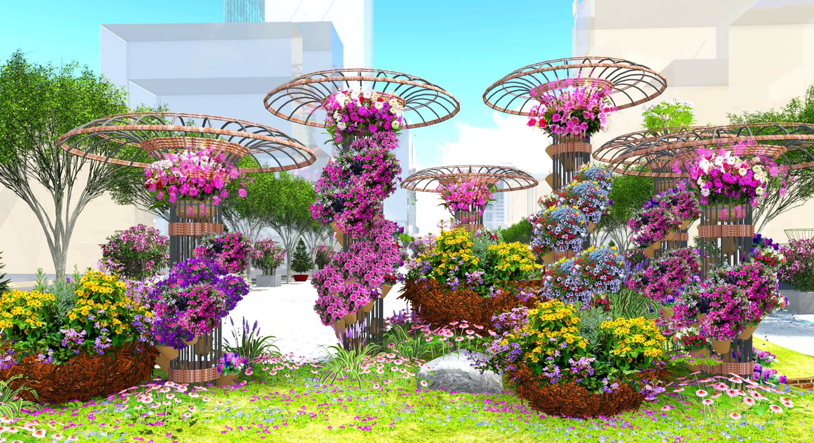 Phoi canh duong hoa Tet Binh Than o Sai Gon hinh anh