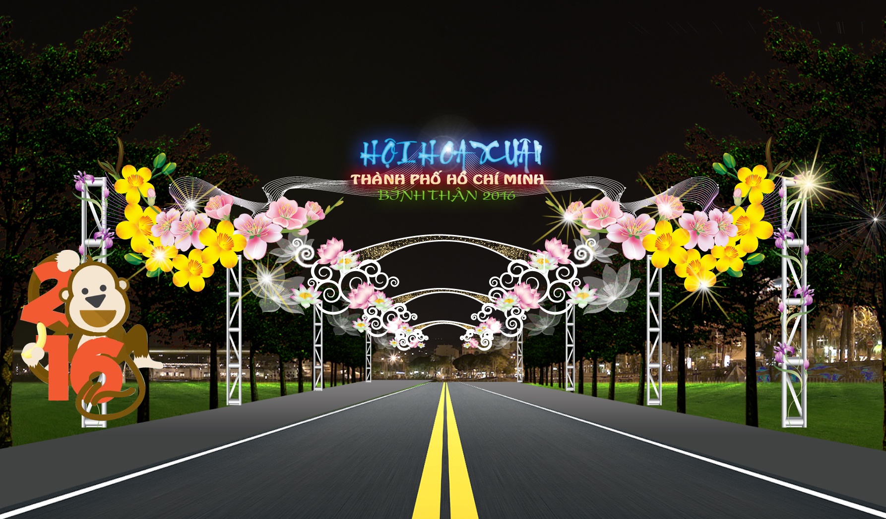 Ky hoa di thao hoi tu o Hoi hoa xuan Sai Gon hinh anh