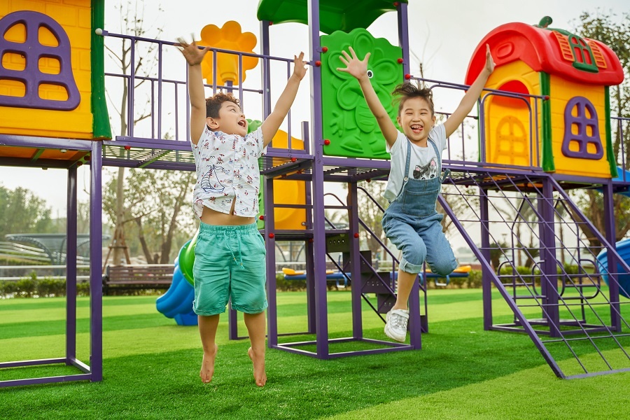 Cong vien 16 chu de the thao giup Vinhomes Smart City lap ky luc hinh anh