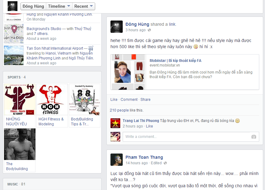 Đông Hùng “Tìm được game này hay ghê. Nếu style này mà được hơn 500 like thì sẽ theo style này luôn”.