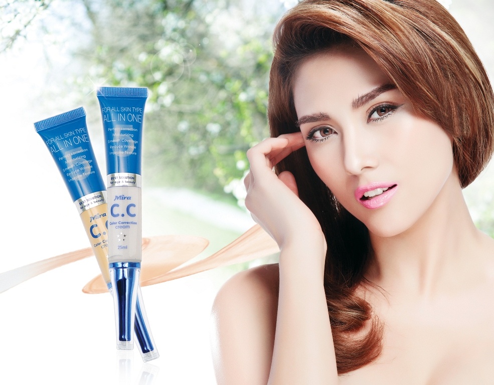 Kem CC Mira tạo lớp nền đồng màu , giảm thiểu tối đa đốm thâm, vết mụn đem đến lớp nền mỏng mịn giúp bạn gái trẻ hơn ít nhất 5 tuổi.