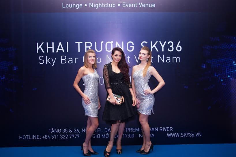 Cựu người mẫu Thúy Hằng góp mặt trong đêm khai trương SKY36.