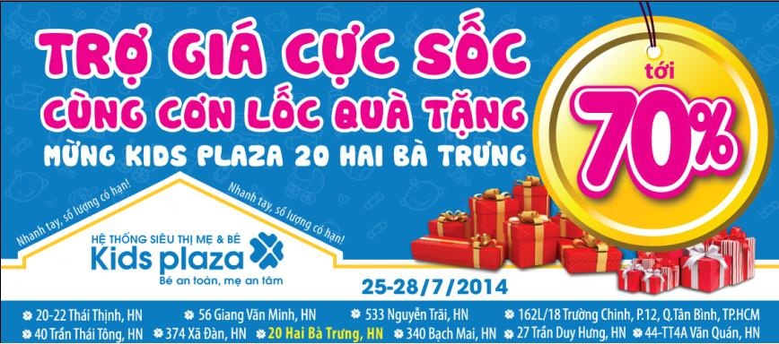 Tro gia 70% mung khai truong Kids Plaza Hai Ba Trung hinh anh